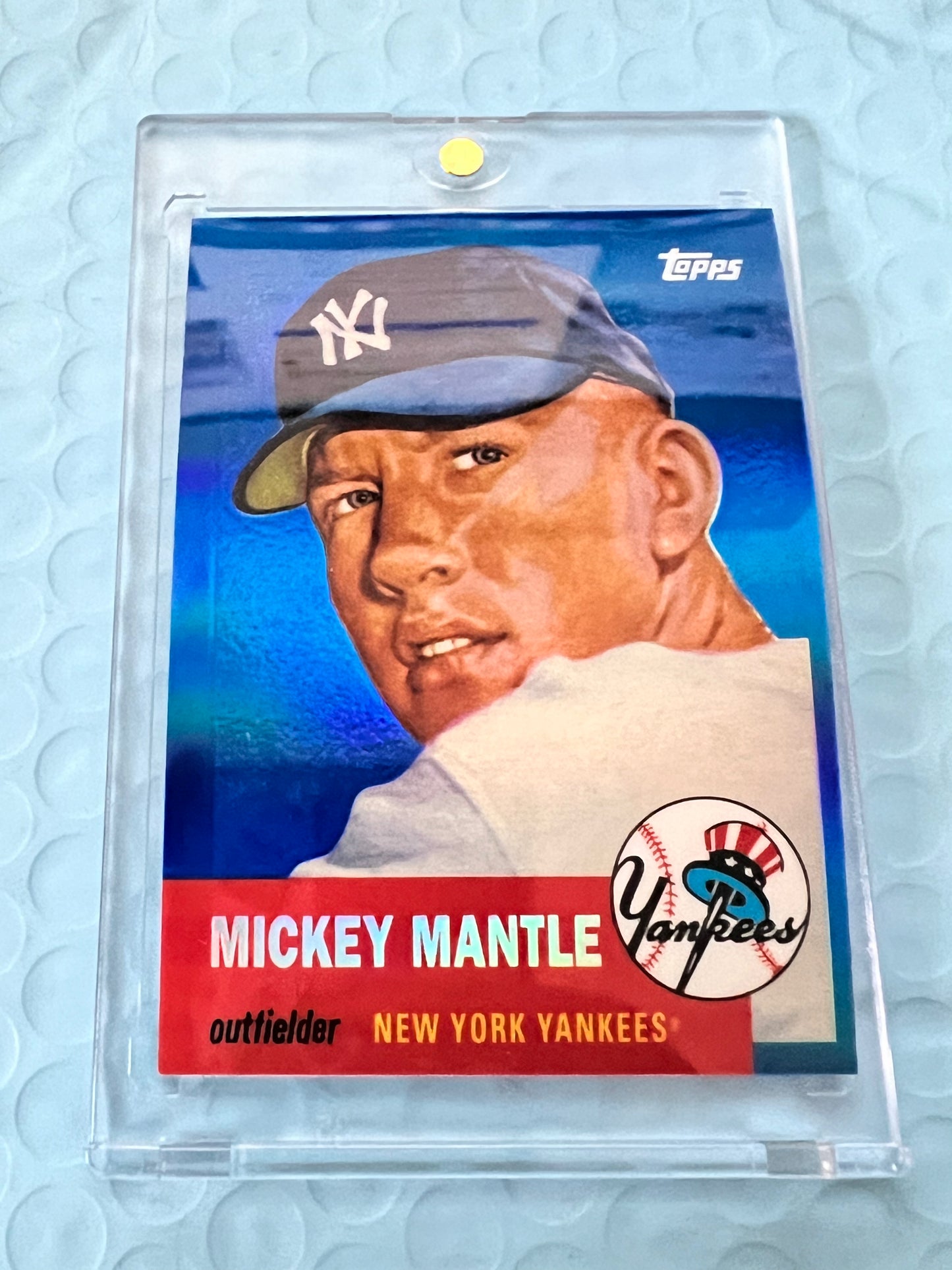 MICKEY MANTLE -2008 TOPPS # MMR-53 /BLUE REFRACTOR !!