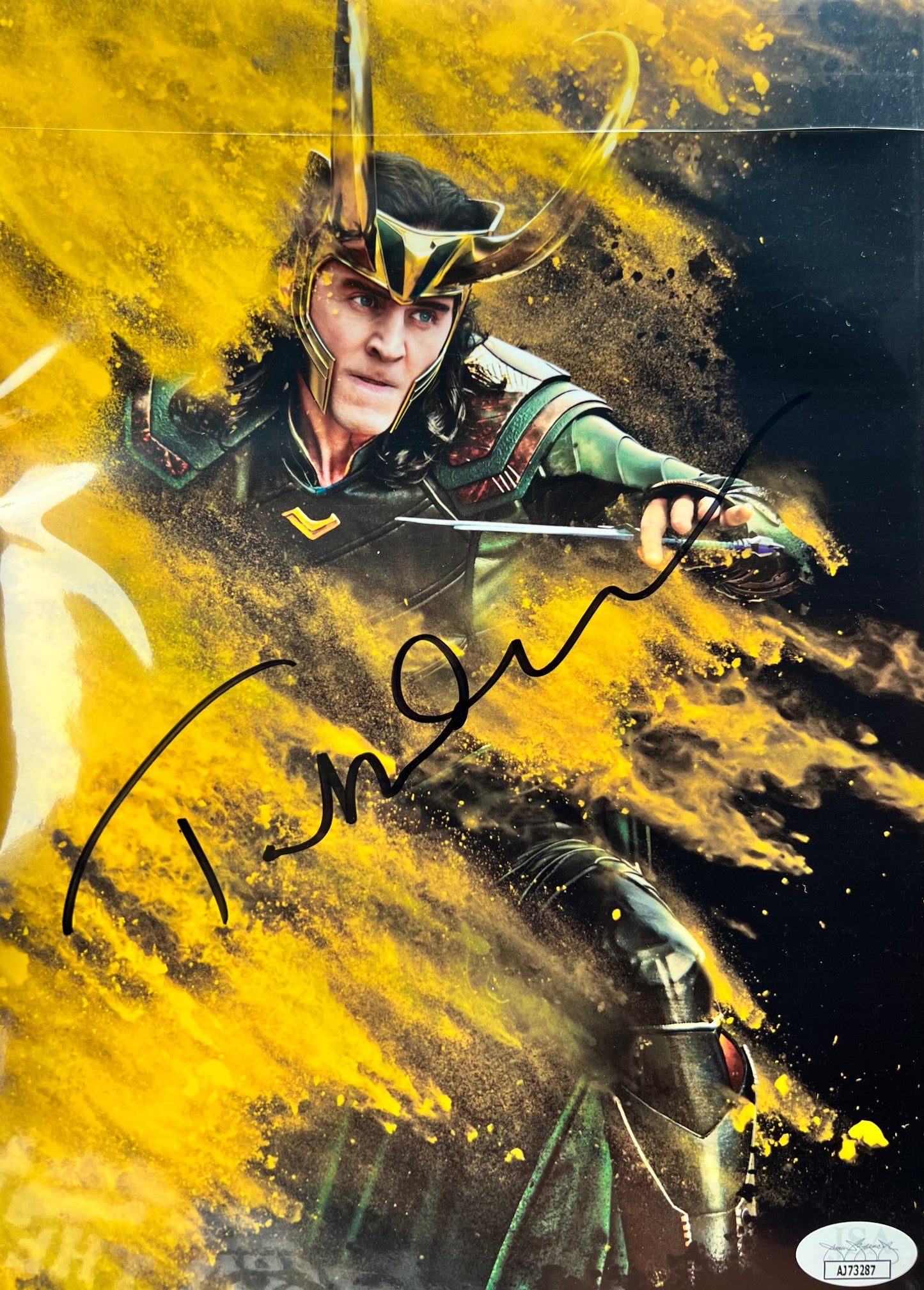 Tom Hiddleston Autographed (Loki) Photo.