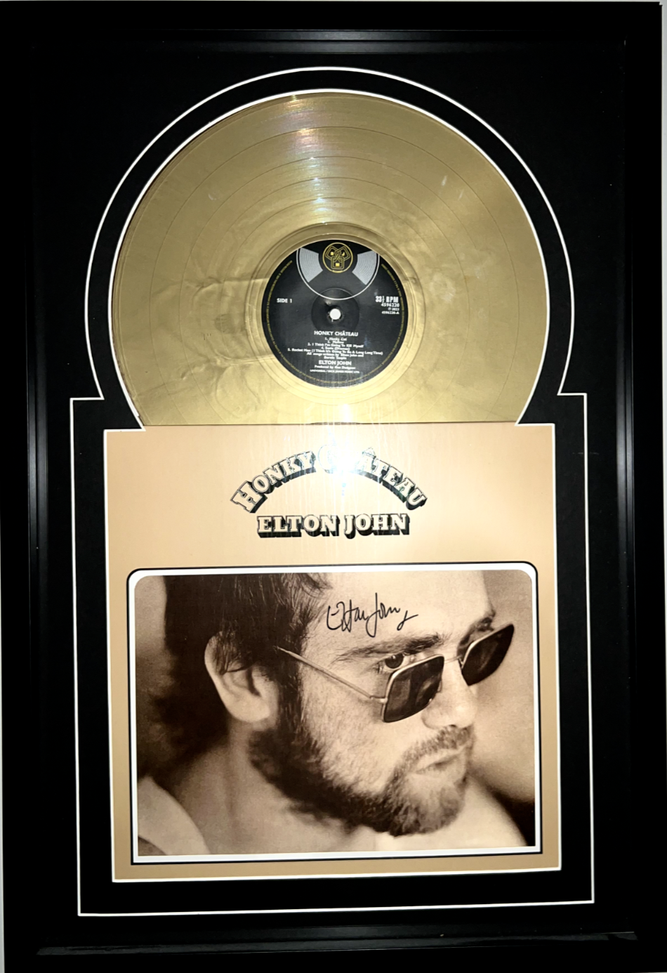 Elton John Autographed Album Honky Chateau (Gold Vinyl)