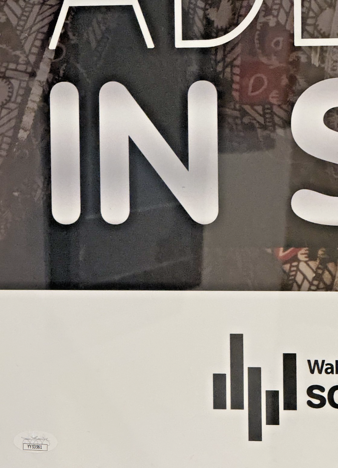 Adele Autographed In Studio Walmart Soundcheck Poster (JSA) (LOA)