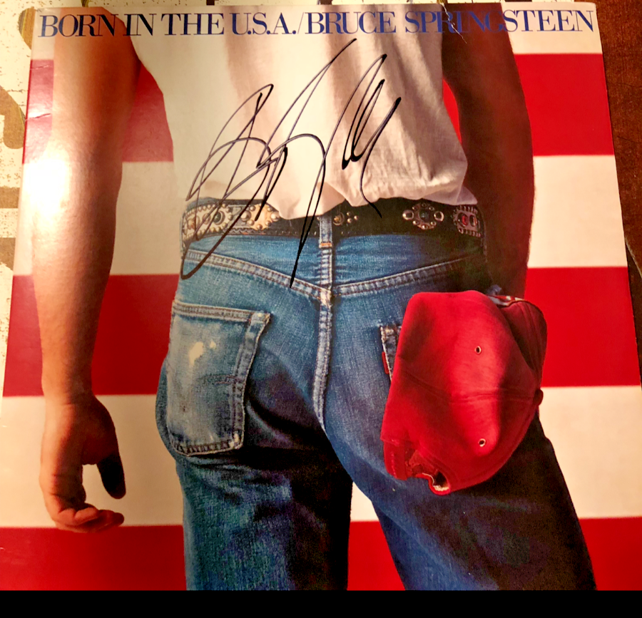 BRUCE SPRINGSTEEN SIGNED VINYL BORN in the USA ALBUM JSA LETTER AUTOGRAPH AUTO!