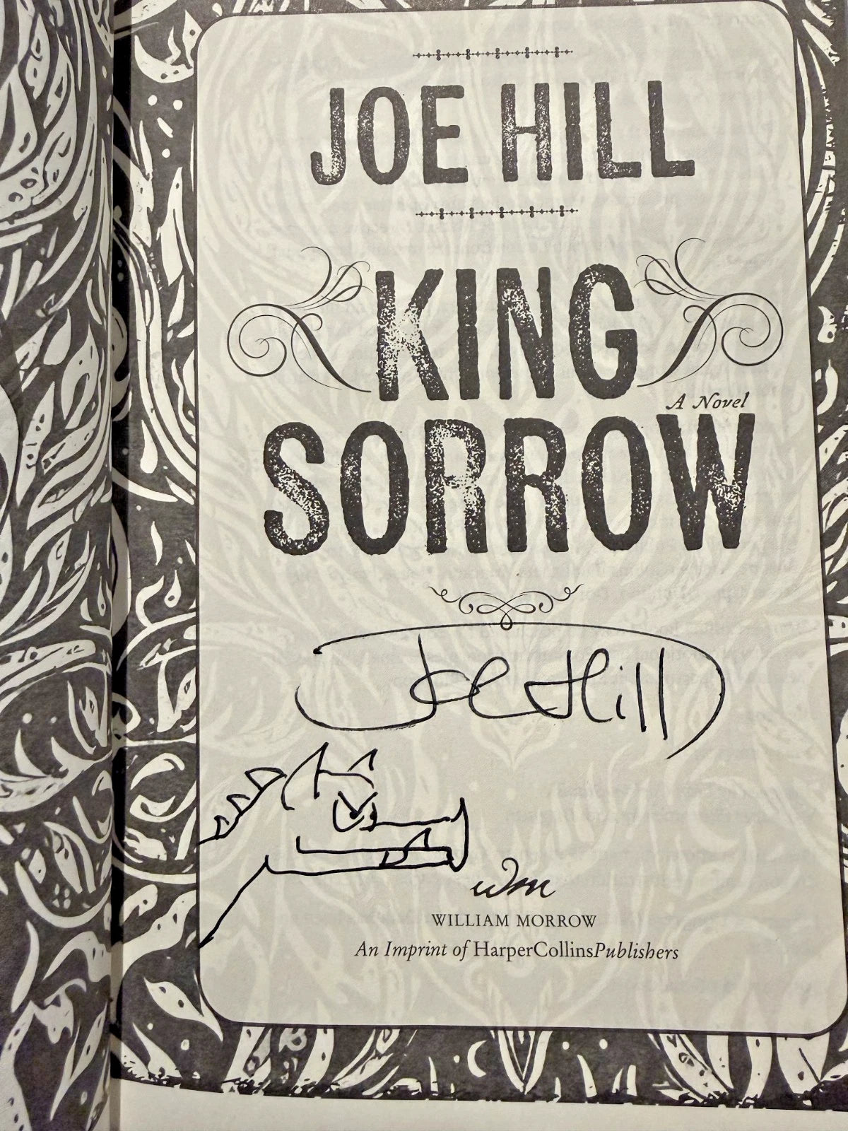 King Sorrow by Joe Hill SIGNED 1st HC DJ 2025 (with Doodle)