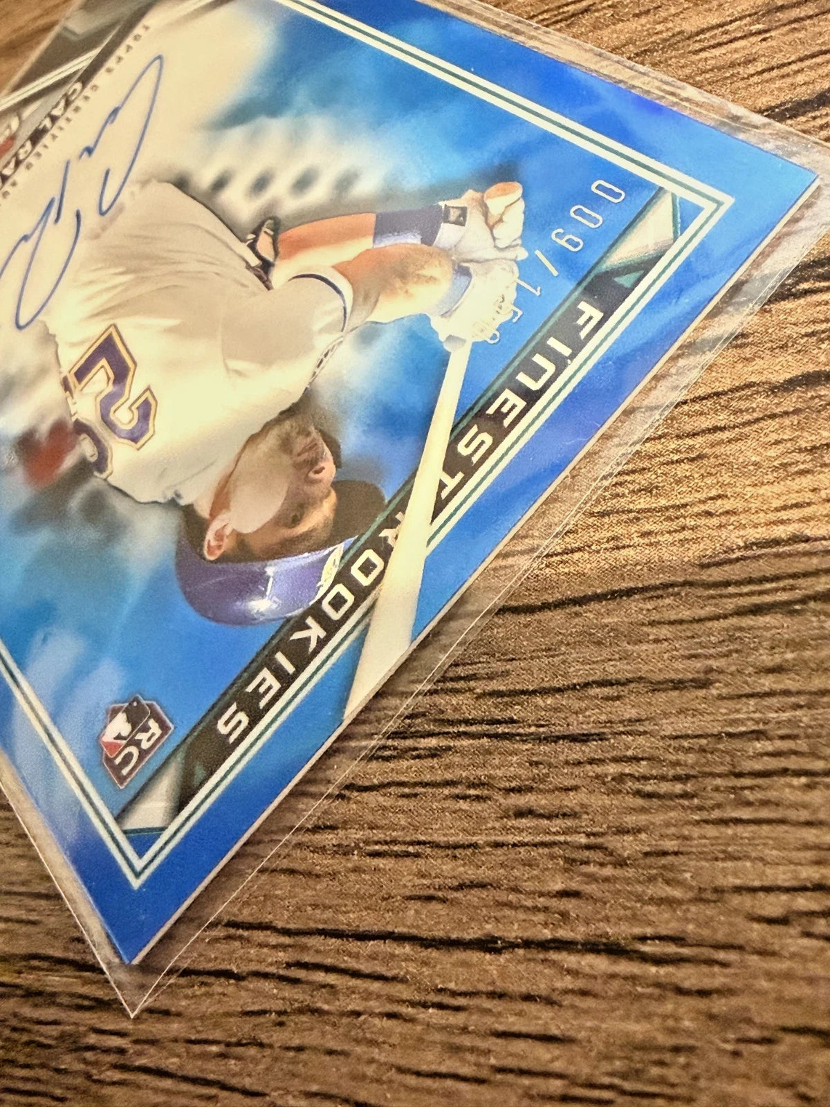 2022 Finest Cal Raleigh Rookie Design Variation Auto Blue Refractor /150 RC