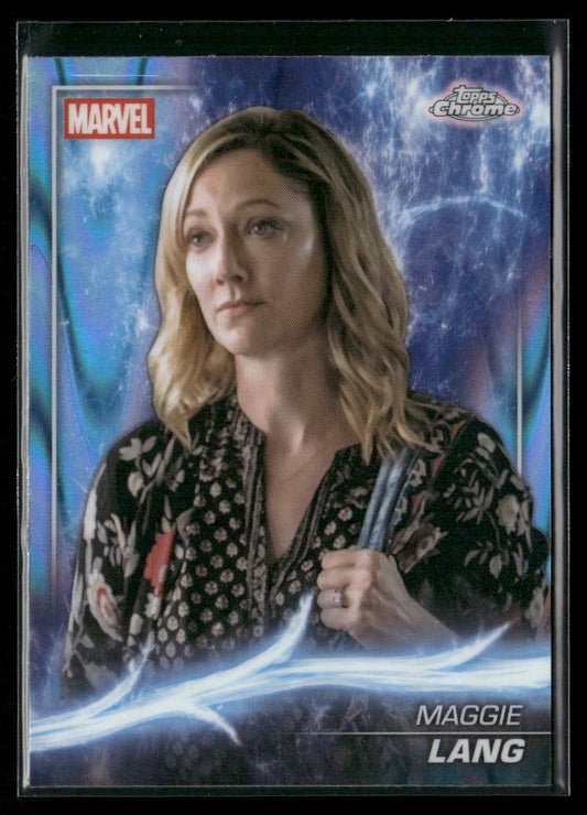 2025 Topps Chrome Marvel Studios #93 Maggie Lang Sky Blue RayWave Refractor