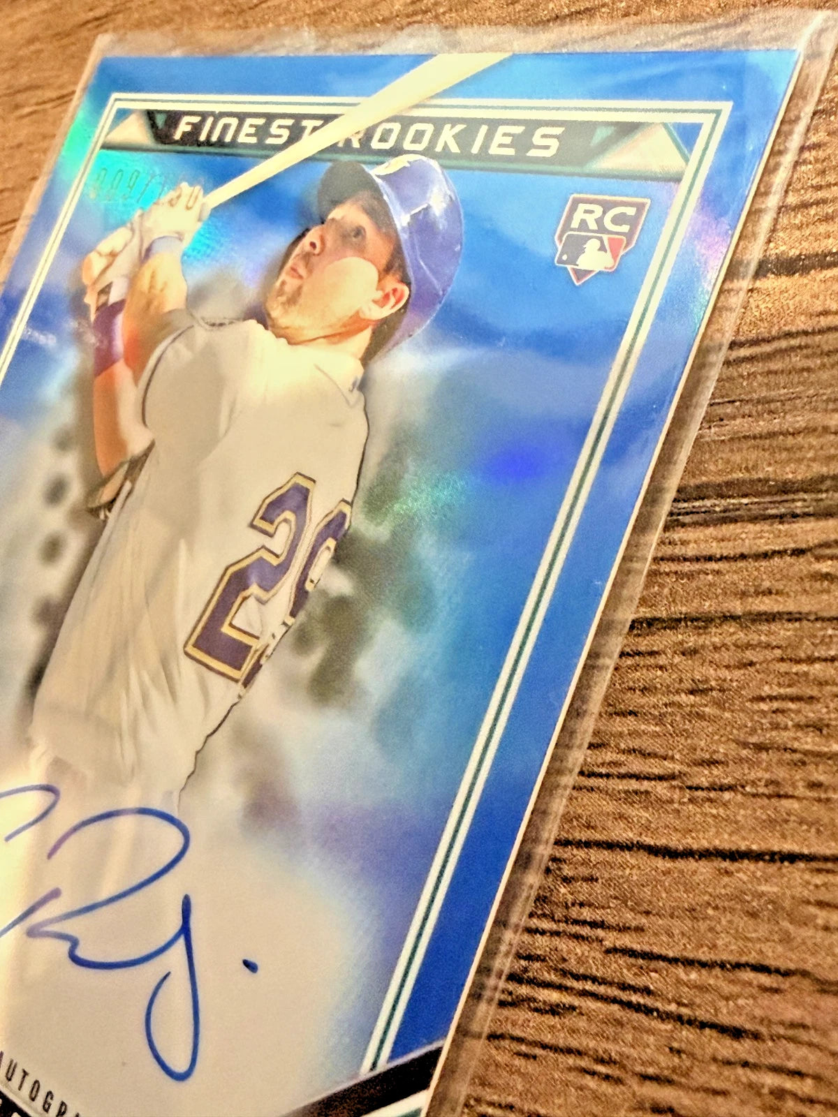2022 Finest Cal Raleigh Rookie Design Variation Auto Blue Refractor /150 RC