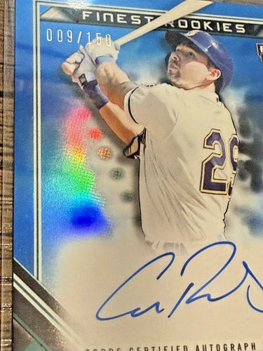2022 Finest Cal Raleigh Rookie Design Variation Auto Blue Refractor /150 RC
