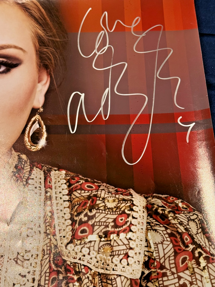 Adele Autographed In Studio Walmart Soundcheck Poster (JSA) (LOA)