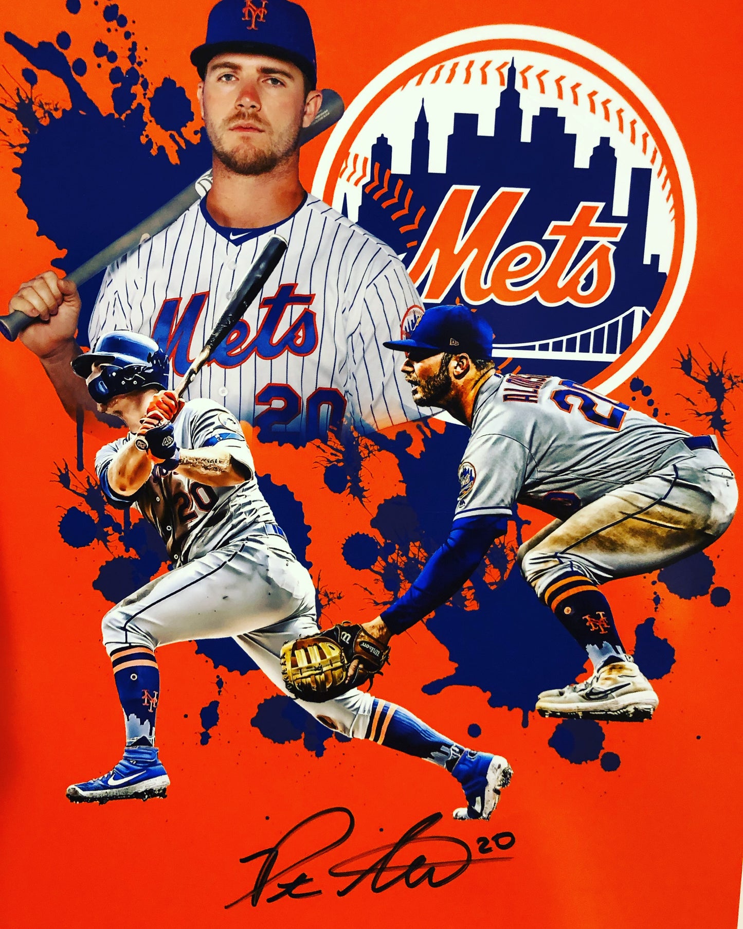 Pete Alonso (Polar Bear) Autographed Photo.