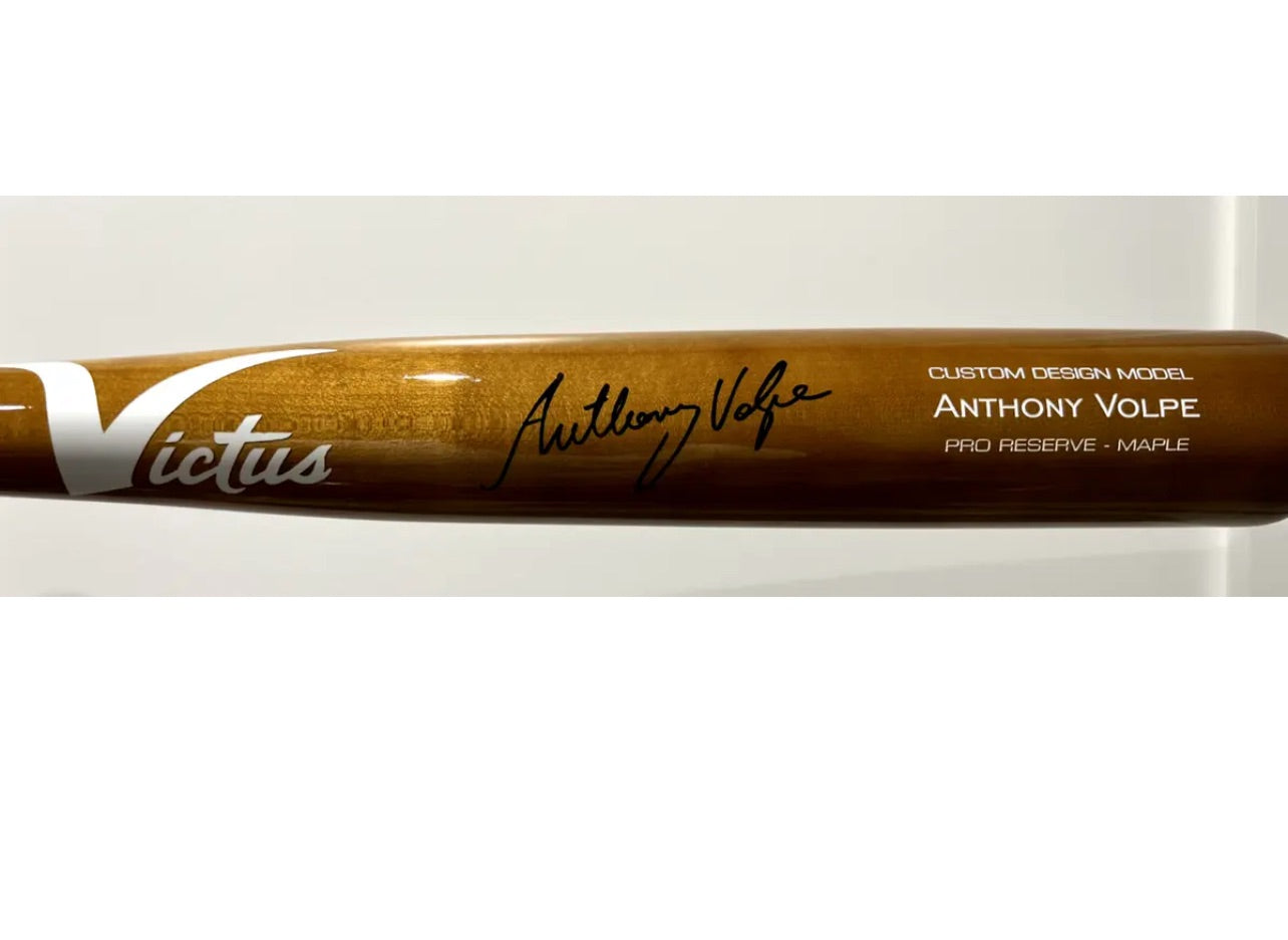 Anthony Volpe Yankees Signed Game Model Victus Bat Rookie Autograph Fanatics MLB