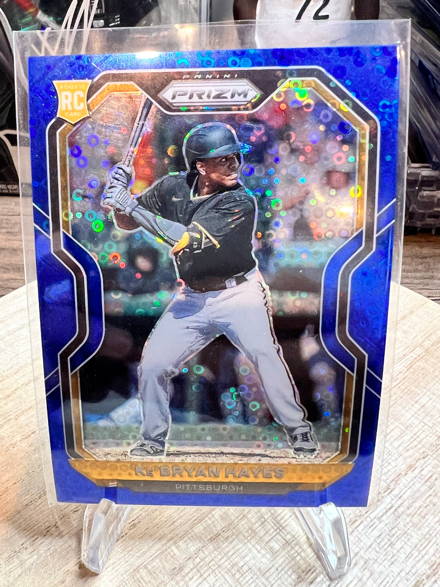 2021 Panini Prizm Prizms Blue Donut Circles #002 Ke'Bryan Hayes /199
