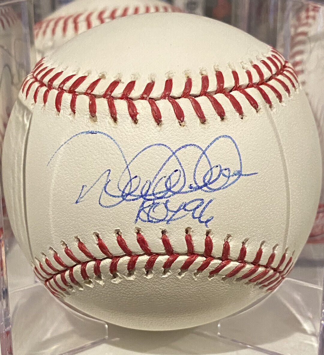 Derek Jeter Autographed Baseball Inscription ROY 96.